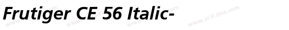 Frutiger CE 56 Italic字体转换